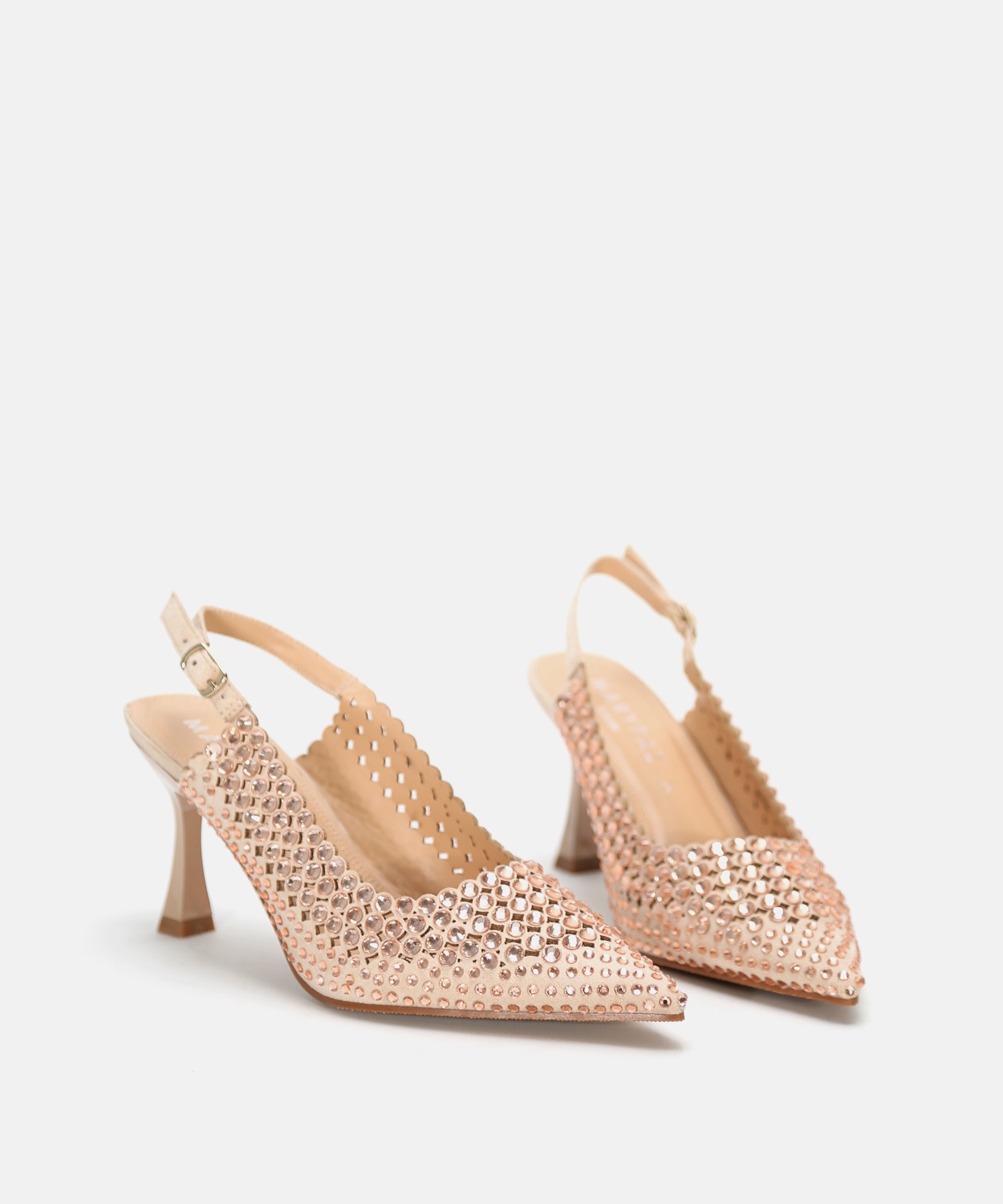 Zapato tac&oacute;n destalonado strass image number null